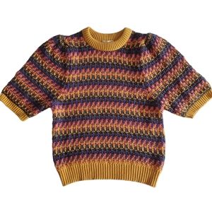 Universal Thread multicolor short sleeve sweater XS cotton blend